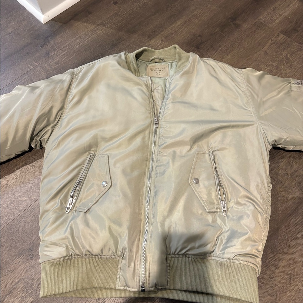 Blank NYC Light Green Bomber Jacket - Picture 2 of 5